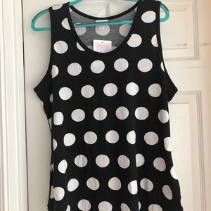 LulaRoe NWT 3x black and white tank